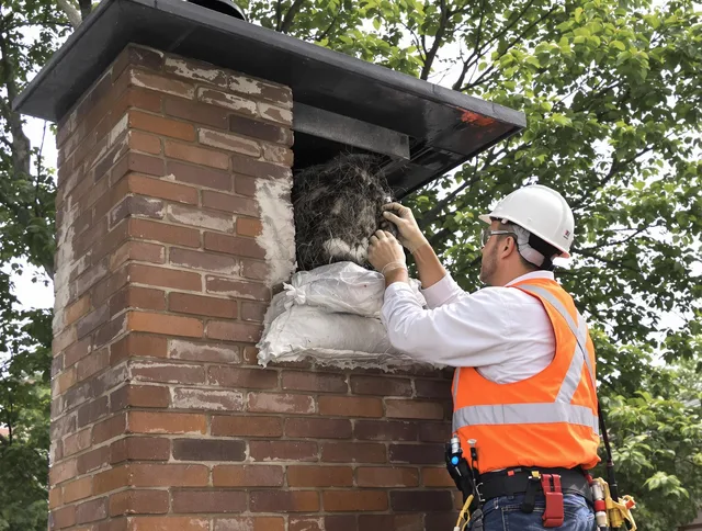 Humane removal of debris and animals by Sunrise Chimney Sweep in Sunrise, FL