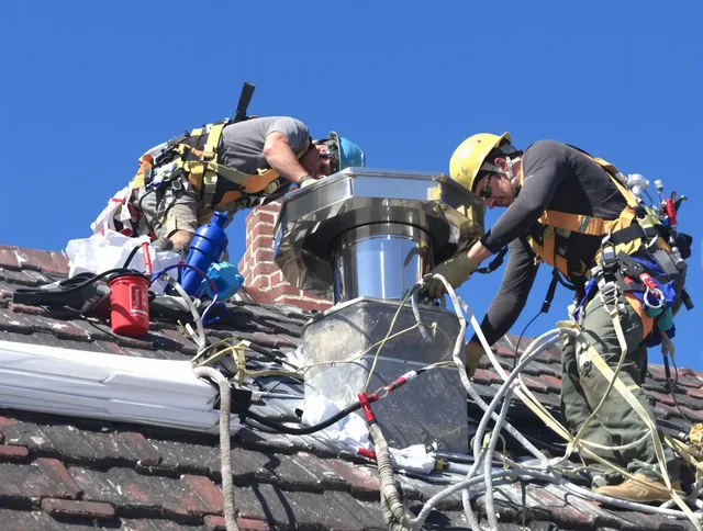 Protective chimney cap installed by Sunrise Chimney Sweep in Sunrise, FL