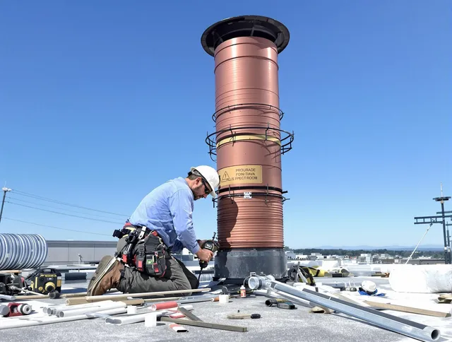 Installed chimney liner by Sunrise Chimney Sweep in Sunrise, FL