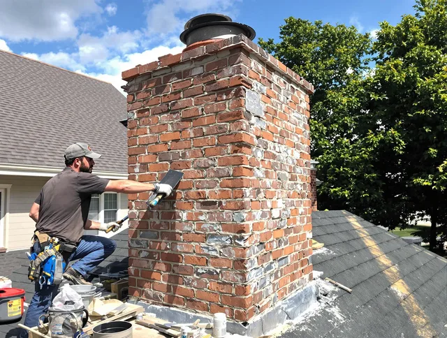 Completed chimney rebuild by Sunrise Chimney Sweep in Sunrise, FL