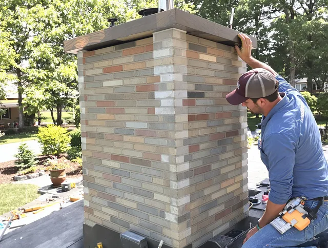 Sunrise Chimney Sweep completing a modern chimney remodel in Sunrise, FL