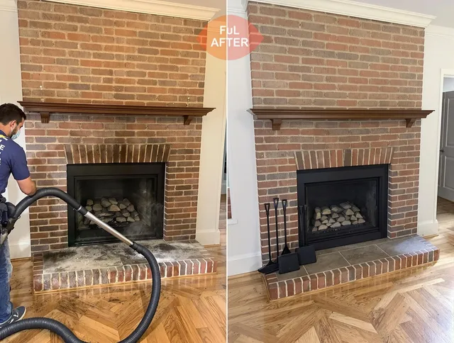 Sunrise Chimney Sweep carefully sanitizing a fireplace in Sunrise, FL