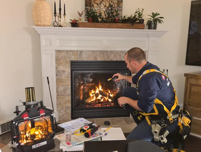 Safety-focused fireplace inspection by Sunrise Chimney Sweep in Sunrise, FL